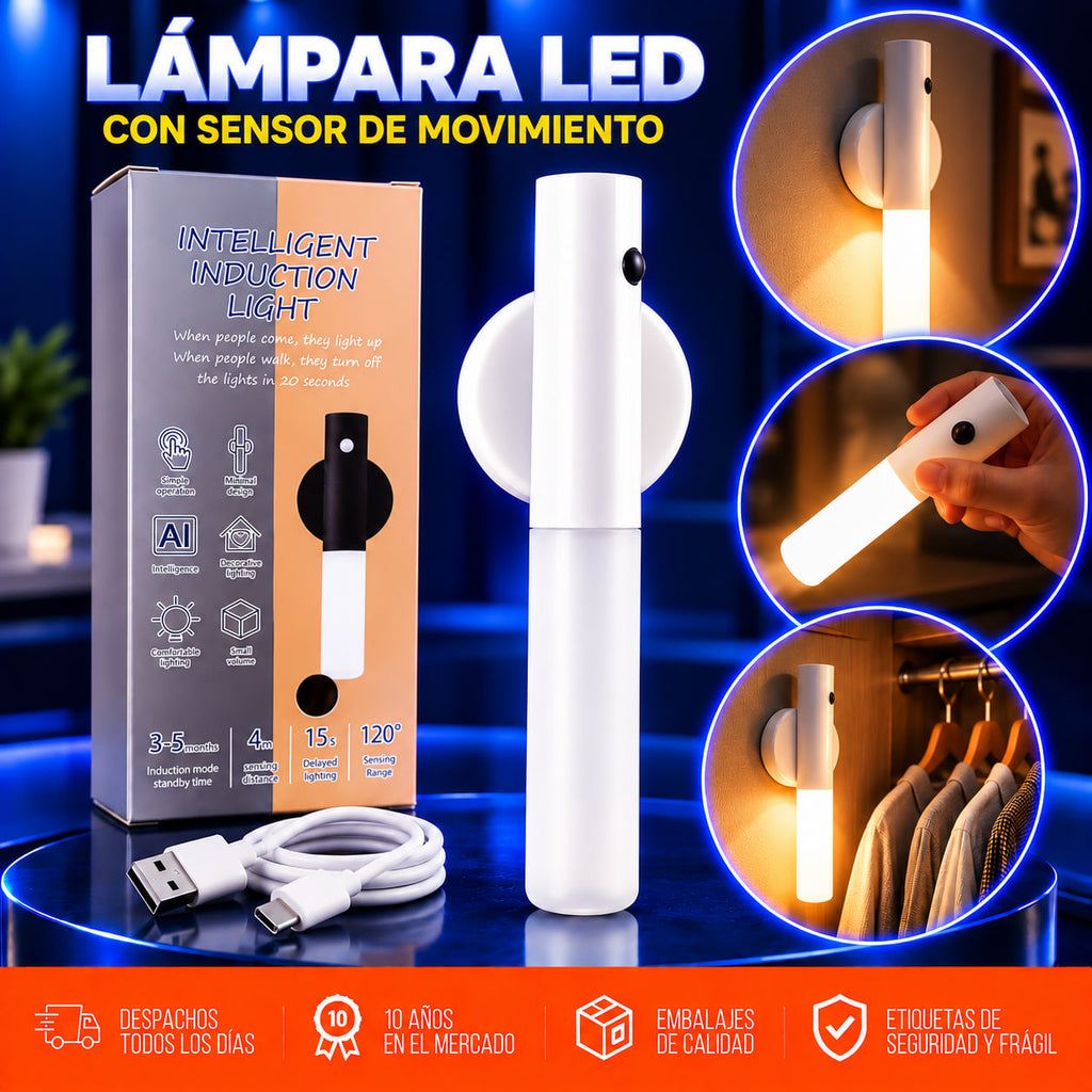 Lámpara LED con sensor de movimiento