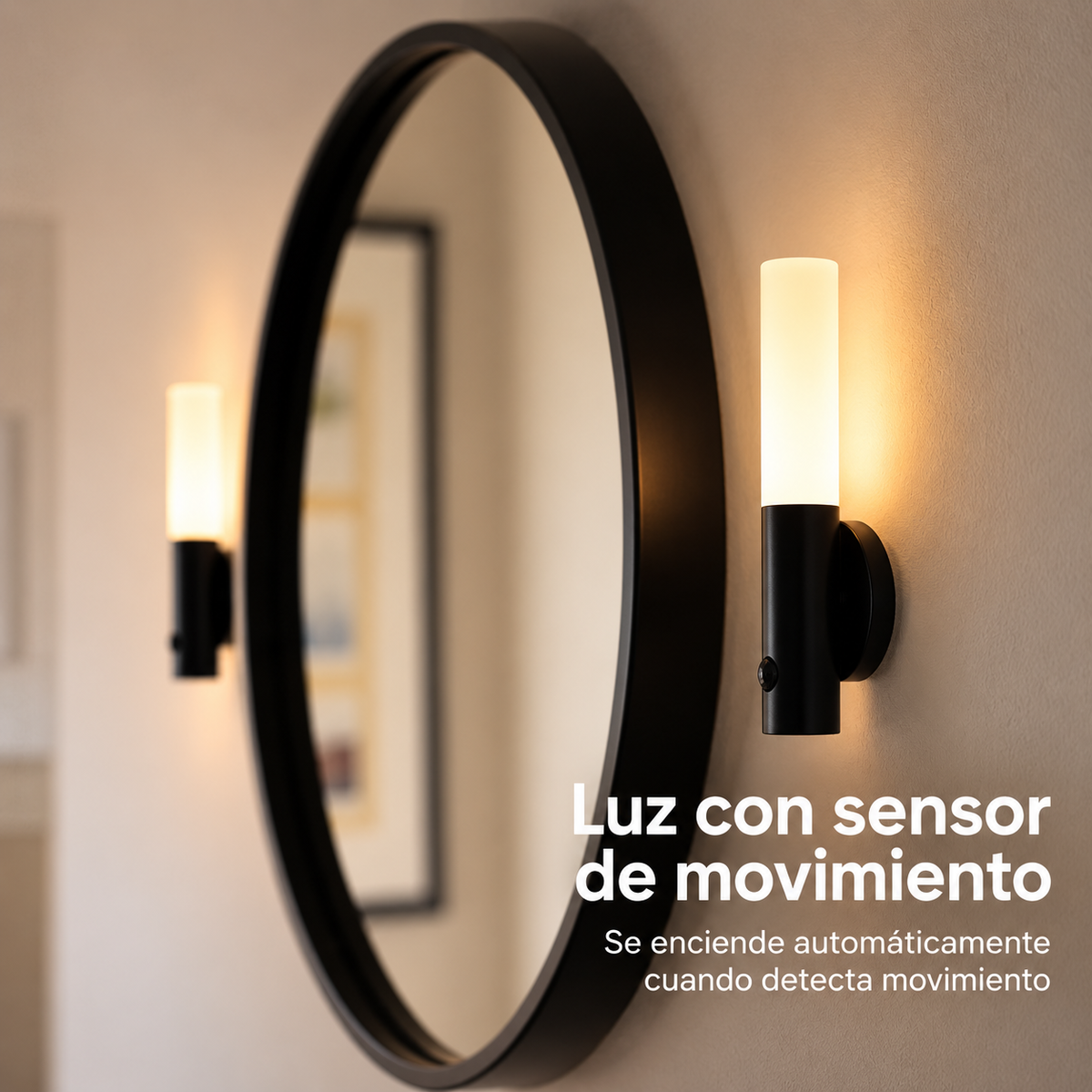 Lámpara LED Recargable con Sensor de Movimiento